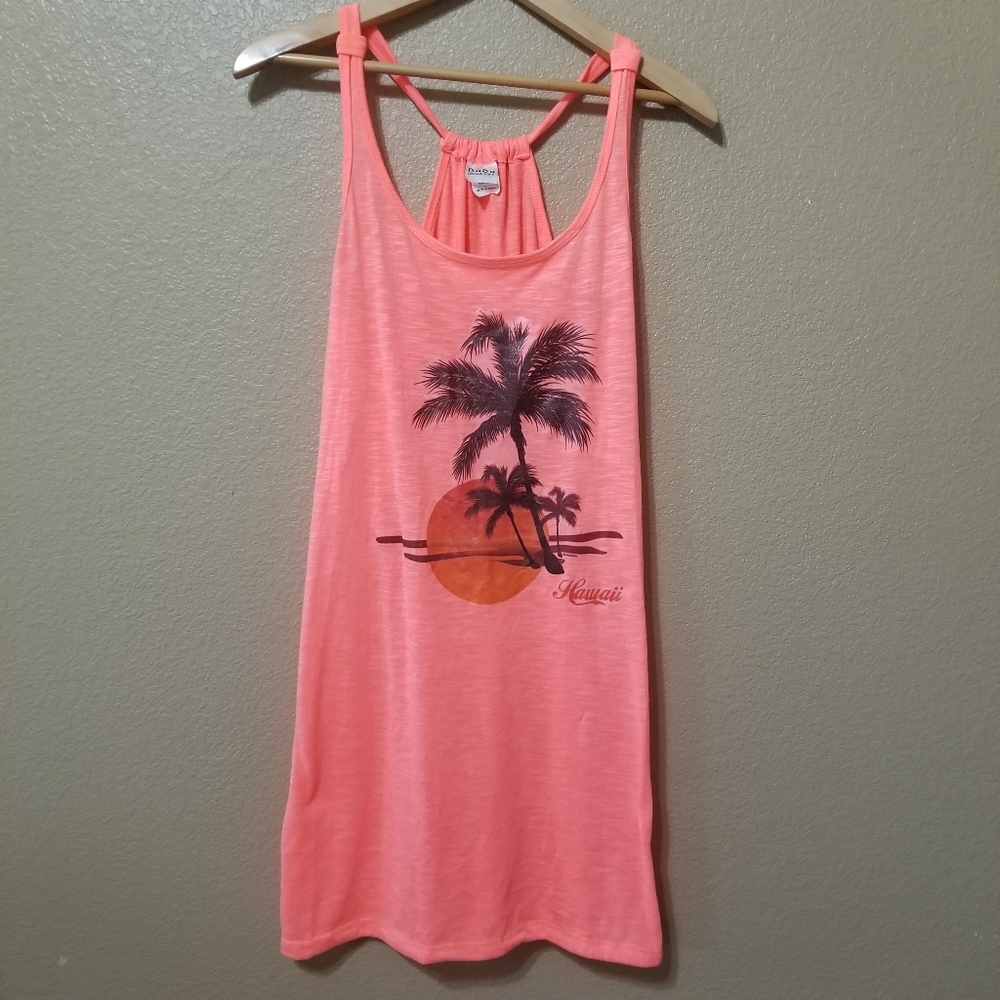 BaBa Hawaii USA Long Tank/Coverup Sz L- Corral